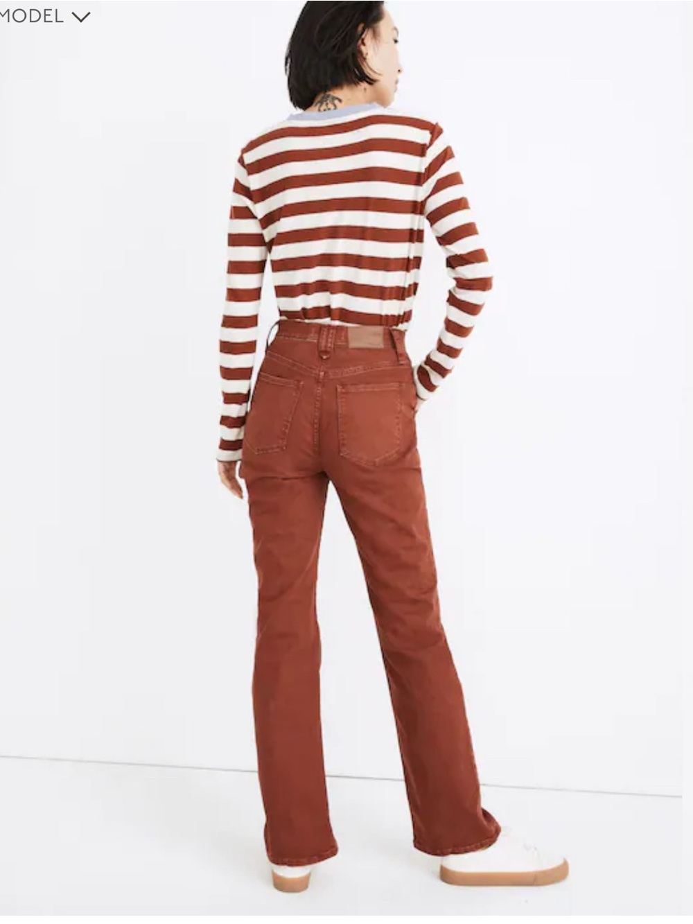 Madewell Straight-Leg Jeans in Rust Brown